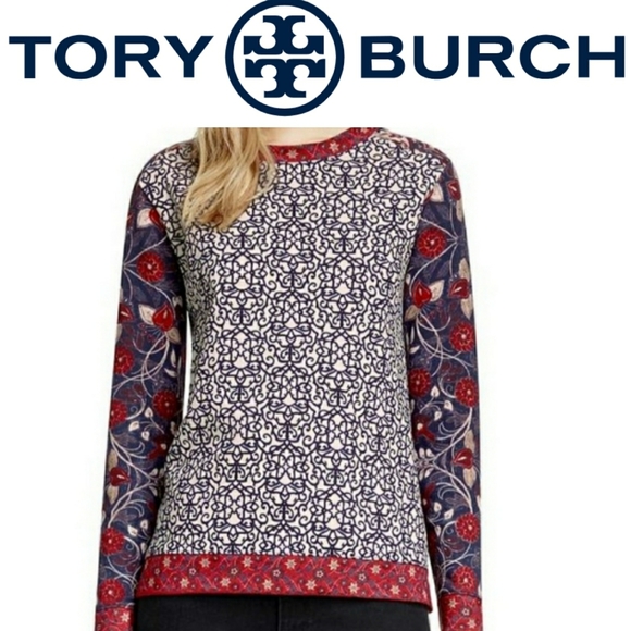 Tory Burch Tops - Tory Burch Mix Pattern Blouse